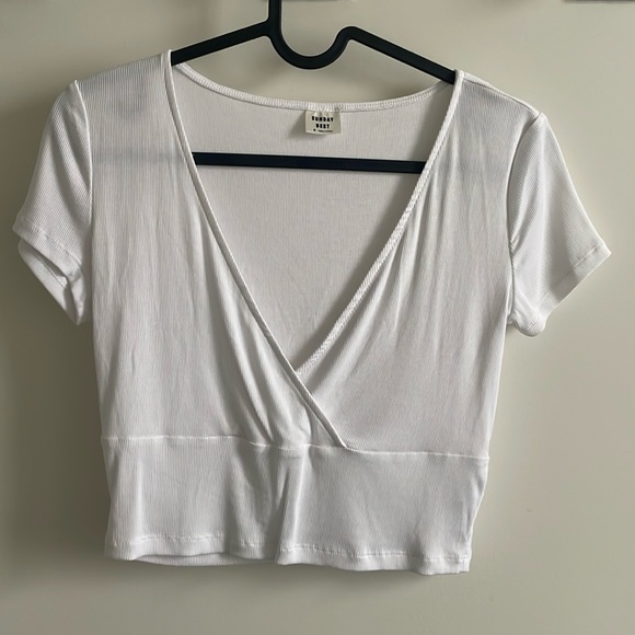 Sunday Best white cross t-shirt - Picture 1 of 3